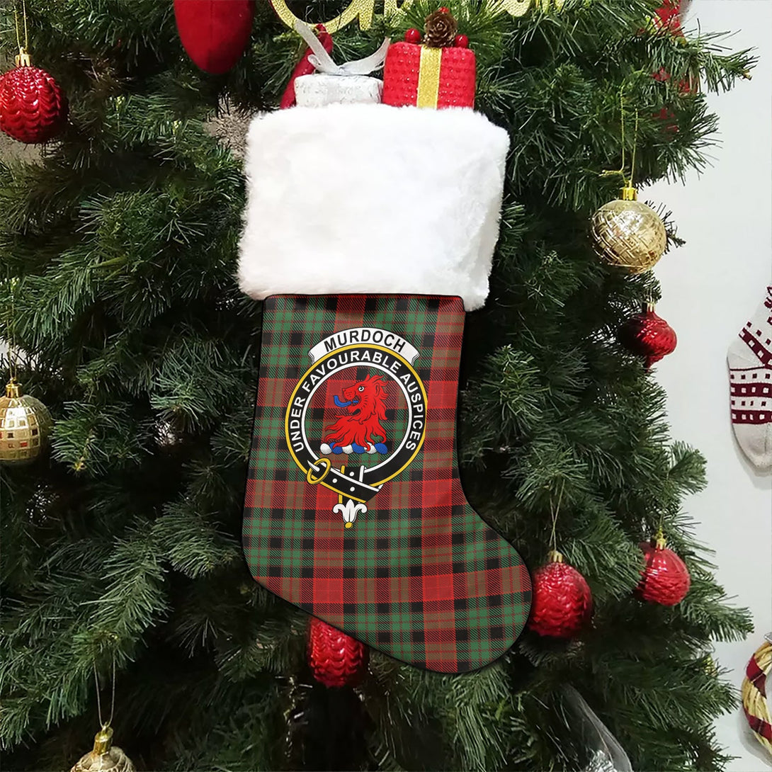 Murdoch Modern Clan Badge Tartan Christmas Stocking