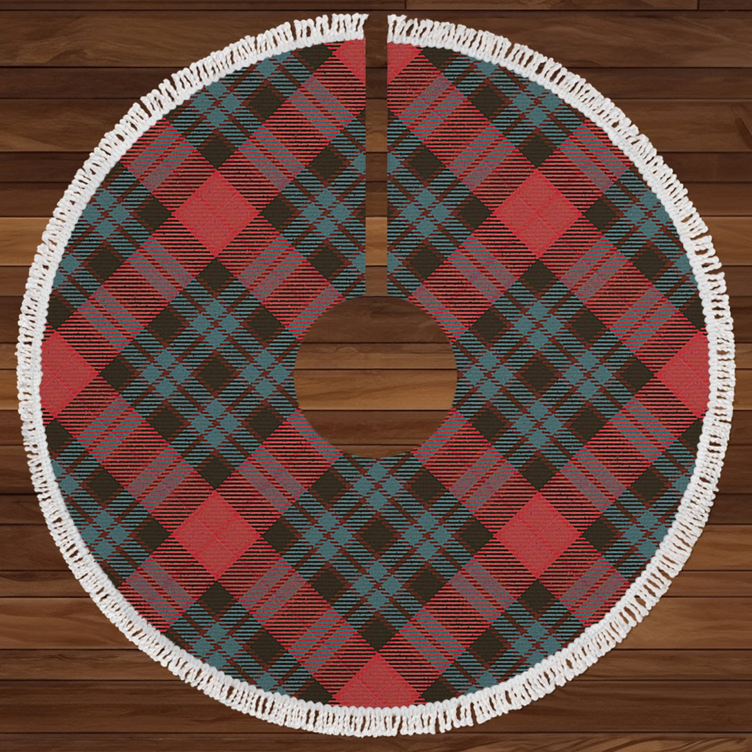 Murdoch Weathered Clan Badge Tartan Christmas Tree Skirt