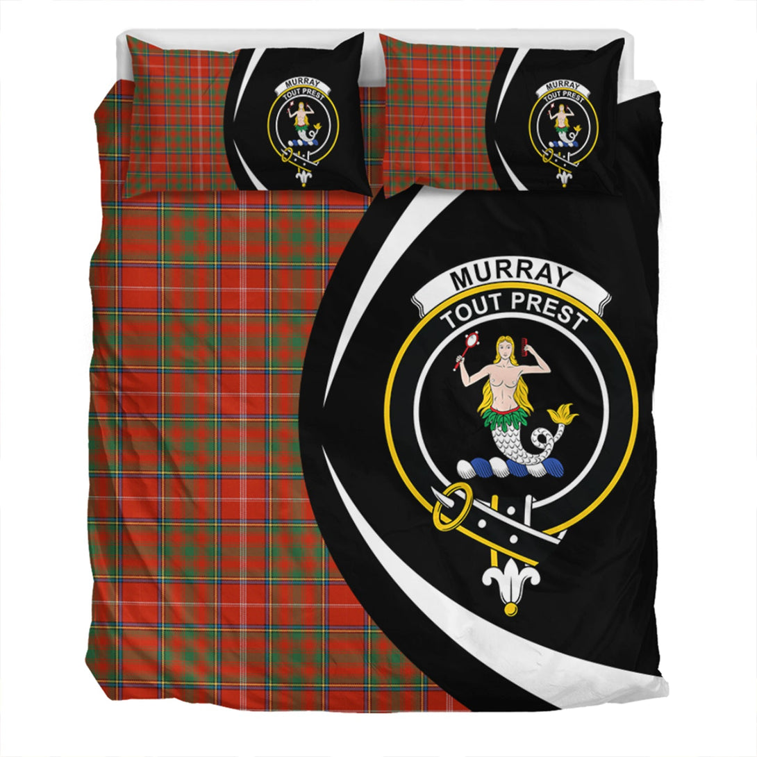 Murray Plaid Artifact Ancient Clan Badge Tartan Bedding Set Circle Style