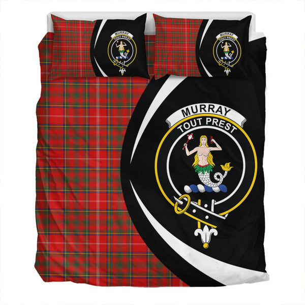 Murray Plaid Artifact Modern Clan Badge Tartan Bedding Set Circle Style