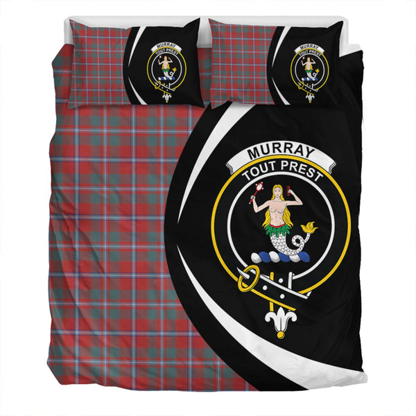 Murray of Abercairney Portrait (Murray of Abercairney; Portrait) Weathered Clan Badge Tartan Bedding Set Circle Style