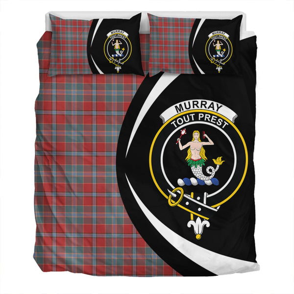 Murray of Abercairney Weathered Clan Badge Tartan Bedding Set Circle Style