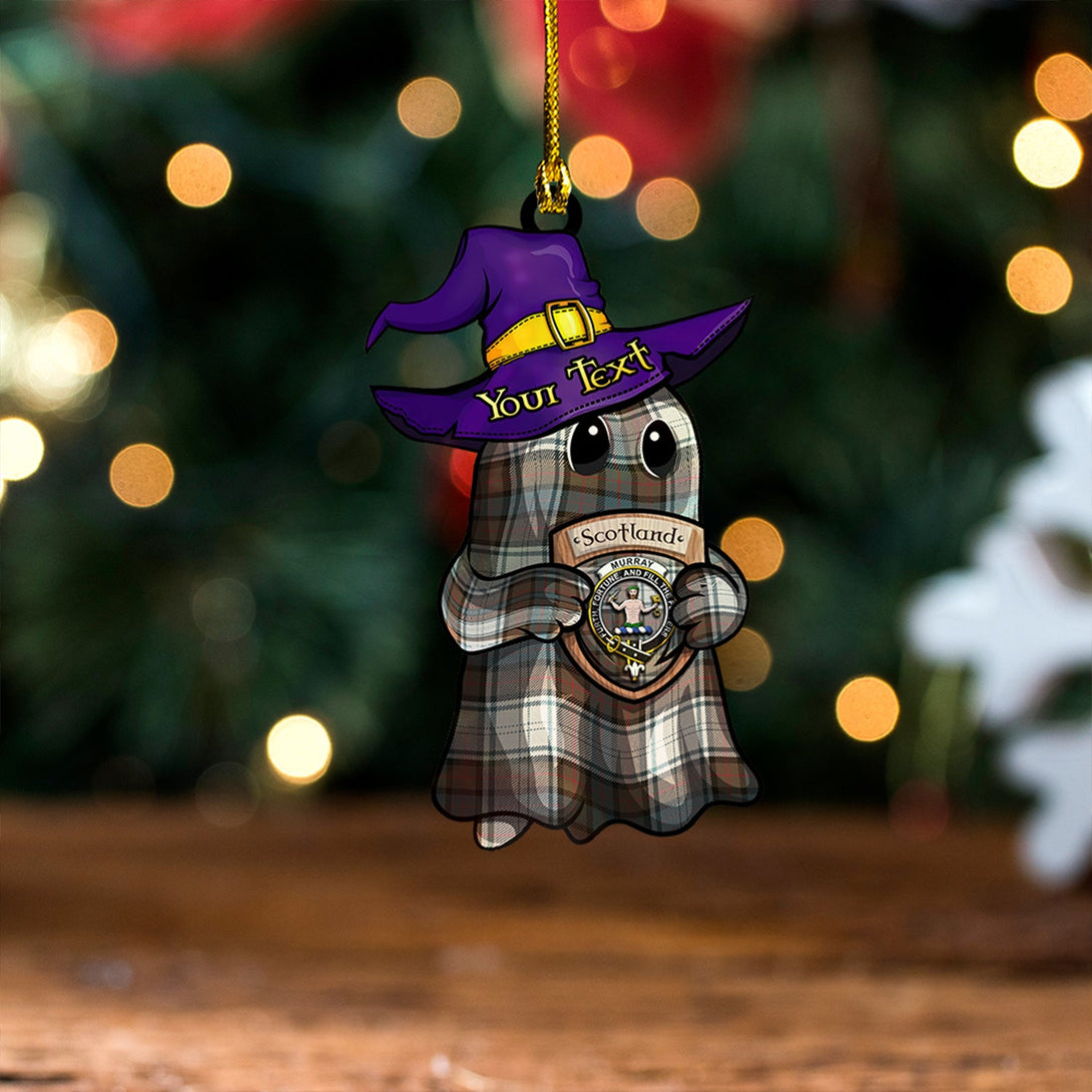 Murray of Atholl Dress (Murray Dress) Weathered Clan Badge Tartan Wood Acrylic Ornament Halloween Ghost