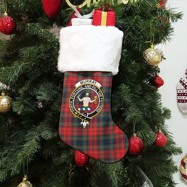 Murray of Atholl Red Dress (Murray of Atholl; Red Dress) Modern Clan Badge Tartan Christmas Stocking