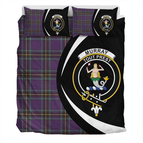 Murray of Elibank Weathered Clan Badge Tartan Bedding Set Circle Style