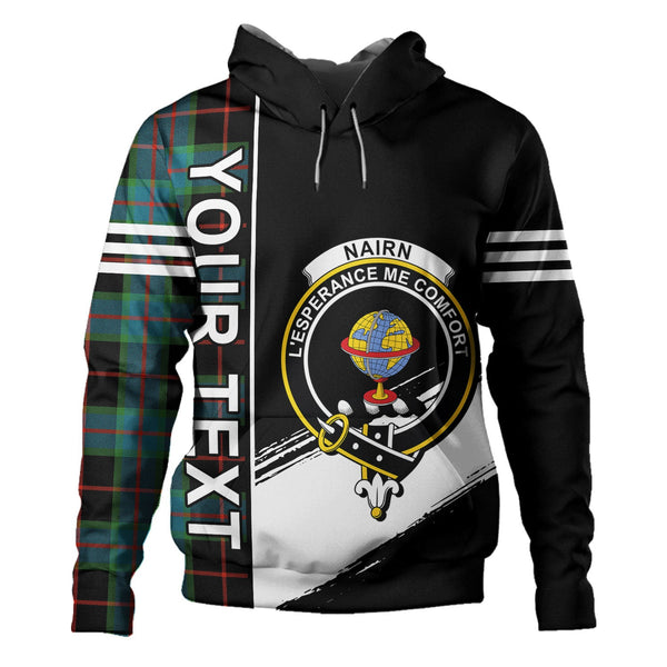 Nairn Ancient Clan Badge Tartan Hoodie Quarter Style Personalized