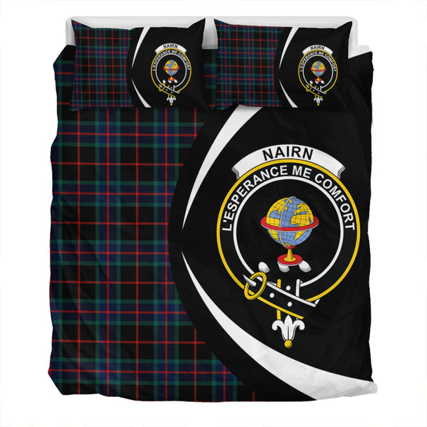 Nairn Modern Clan Badge Tartan Bedding Set Circle Style