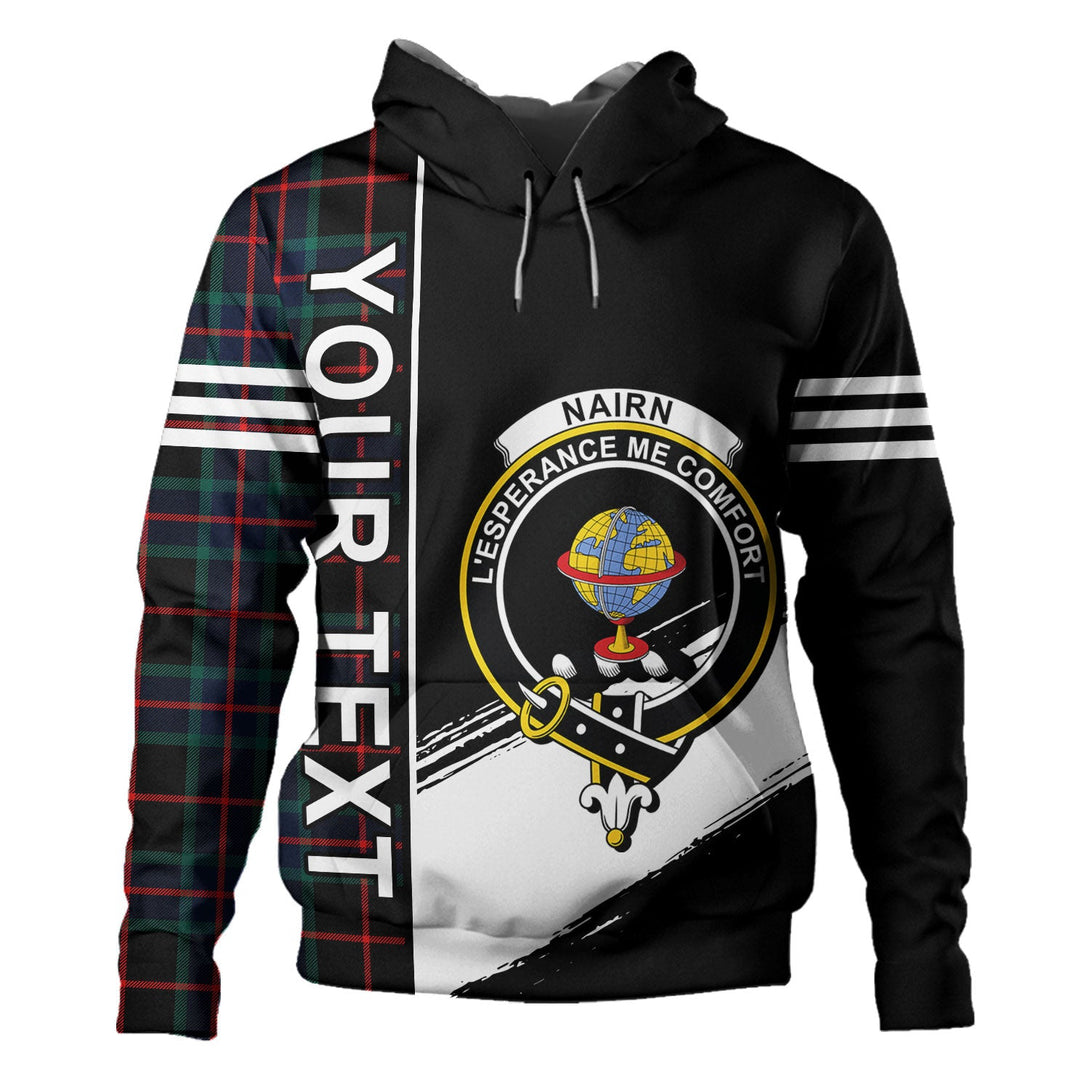 Nairn Modern Clan Badge Tartan Hoodie Quarter Style Personalized