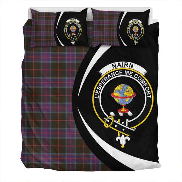 Nairn Weathered Clan Badge Tartan Bedding Set Circle Style