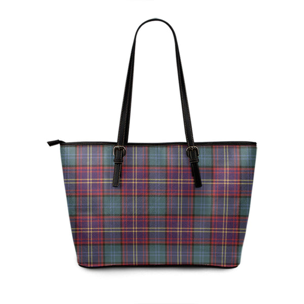 Nance Weathered Tartan Leather Tote Bag