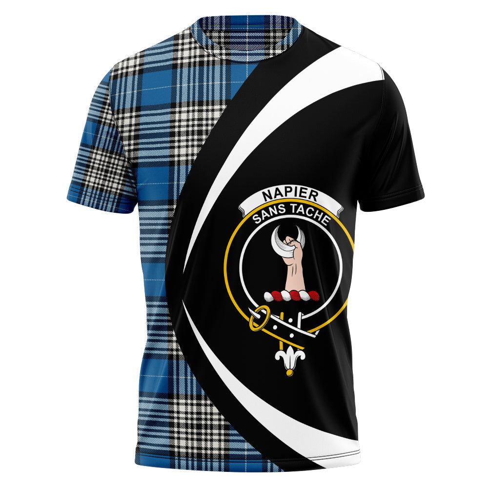 Napier Ancient Clan Badge Tartan T-Shirt Circle Style Personalized