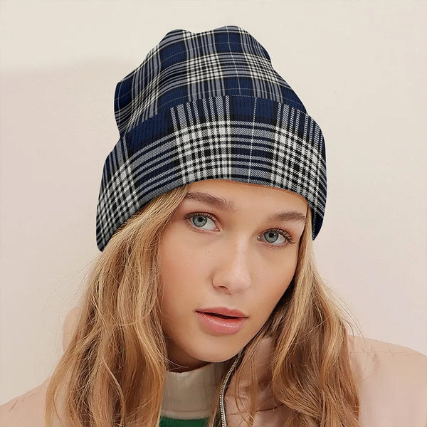 Napier Modern Clan Badge Tartan Knitted Beanie