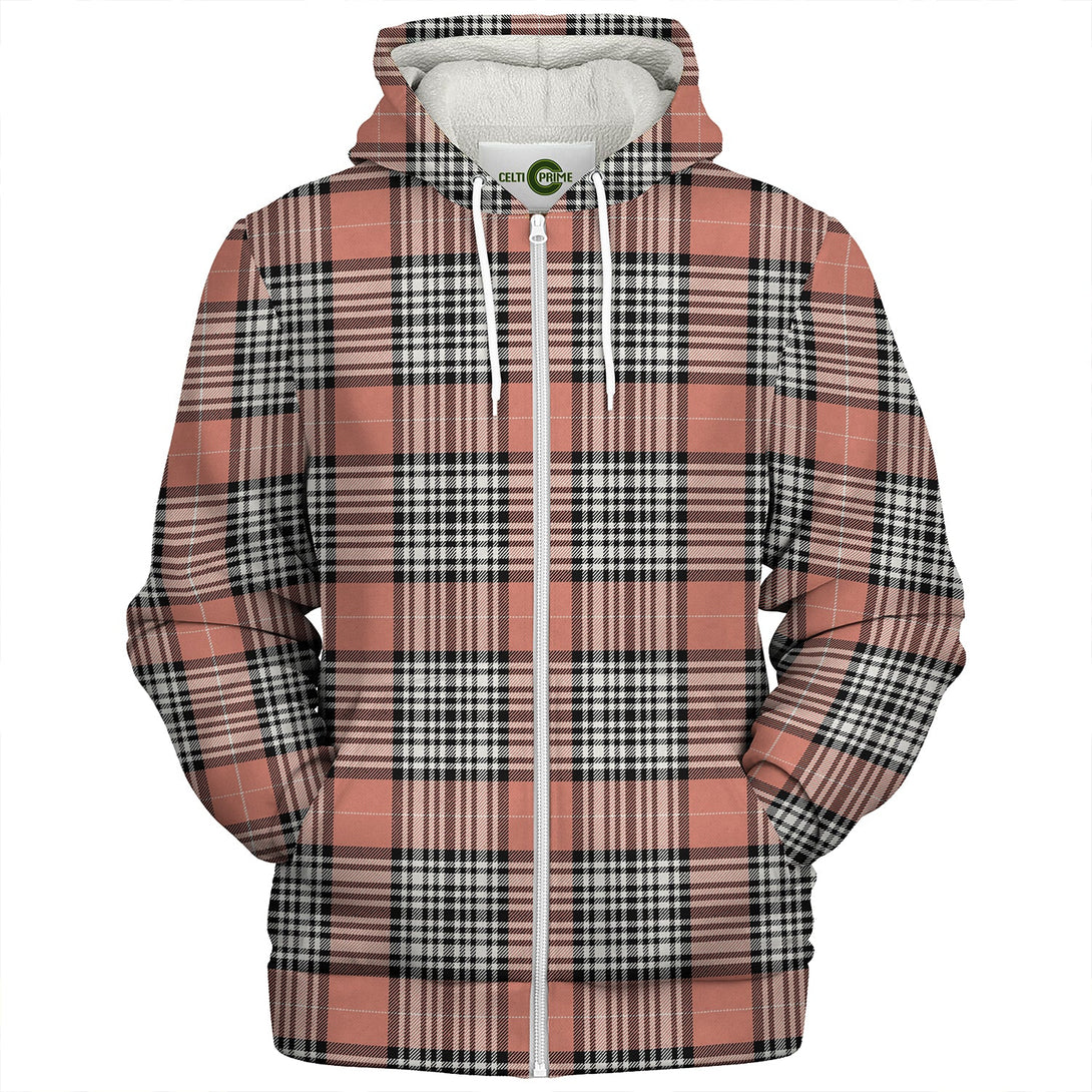 Napier Rose Ancient Clan Badge Tartan Sherpa Hoodie