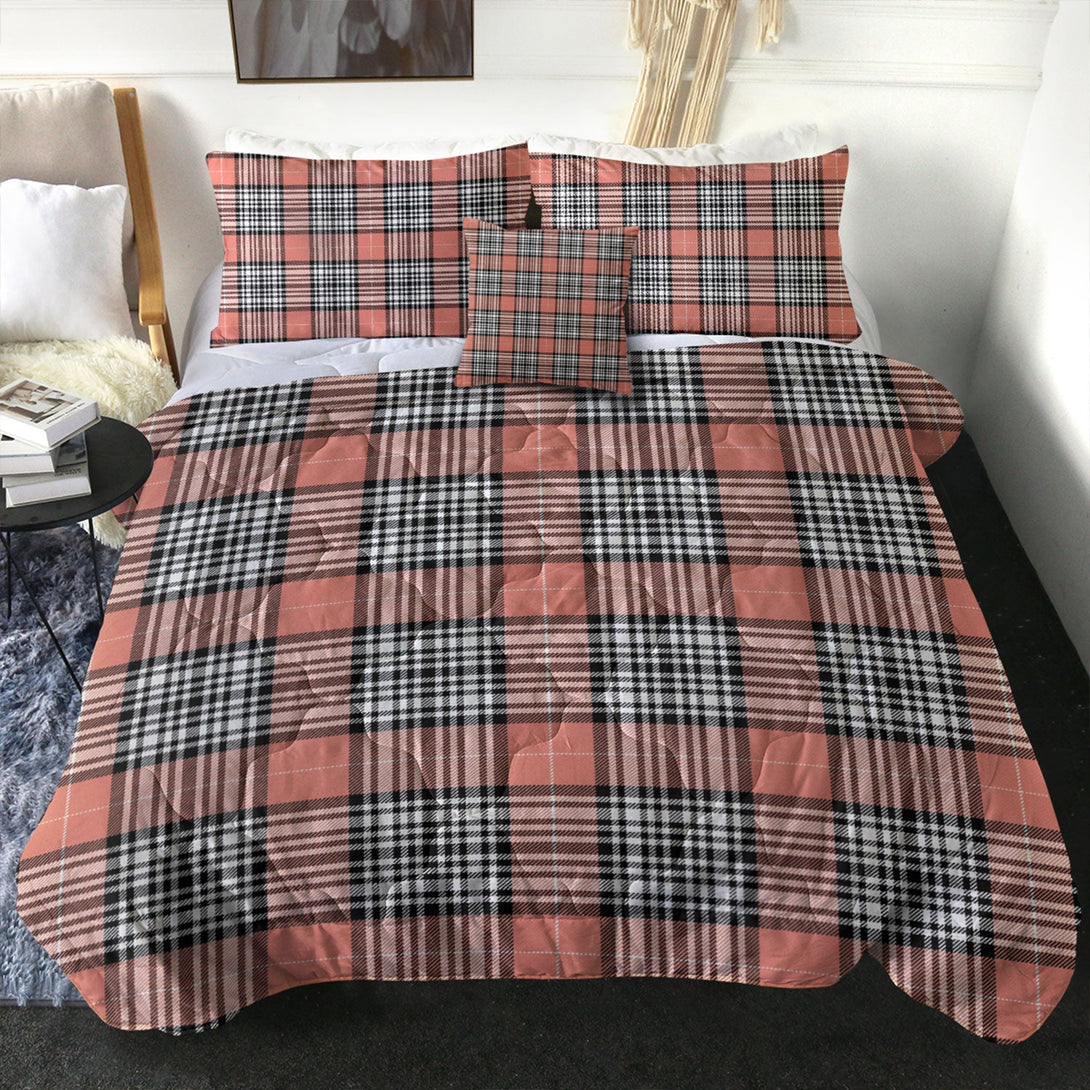 Napier Rose Ancient Clan Badge Tartan Comforter