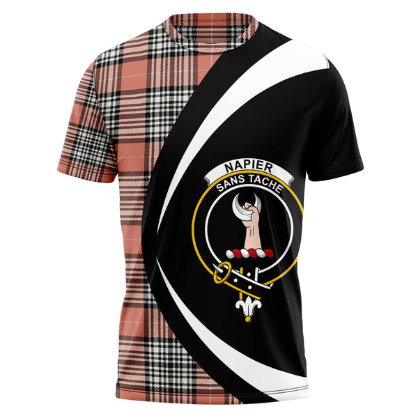 Napier Rose Ancient Clan Badge Tartan T-Shirt Circle Style Personalized