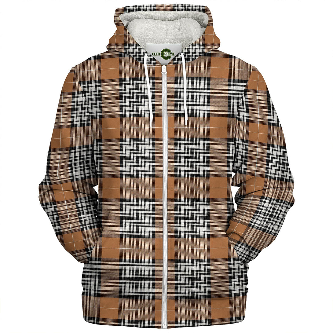 Napier Rose Modern Clan Badge Tartan Sherpa Hoodie