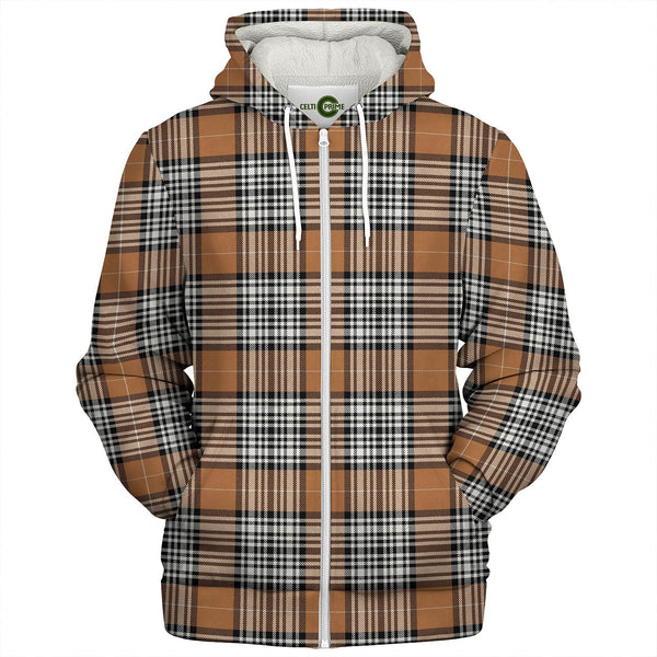 Napier Rose Modern Tartan Sherpa Hoodie