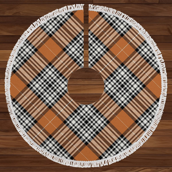 Napier Rose Modern Tartan Christmas Tree Skirt