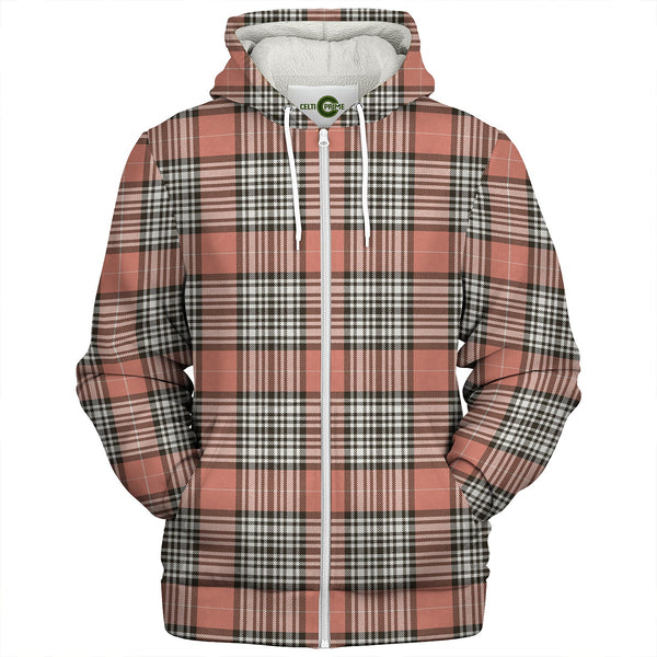 Napier Rose Weathered Clan Badge Tartan Sherpa Hoodie