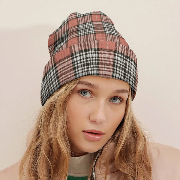 Napier Rose Weathered Clan Badge Tartan Knitted Beanie