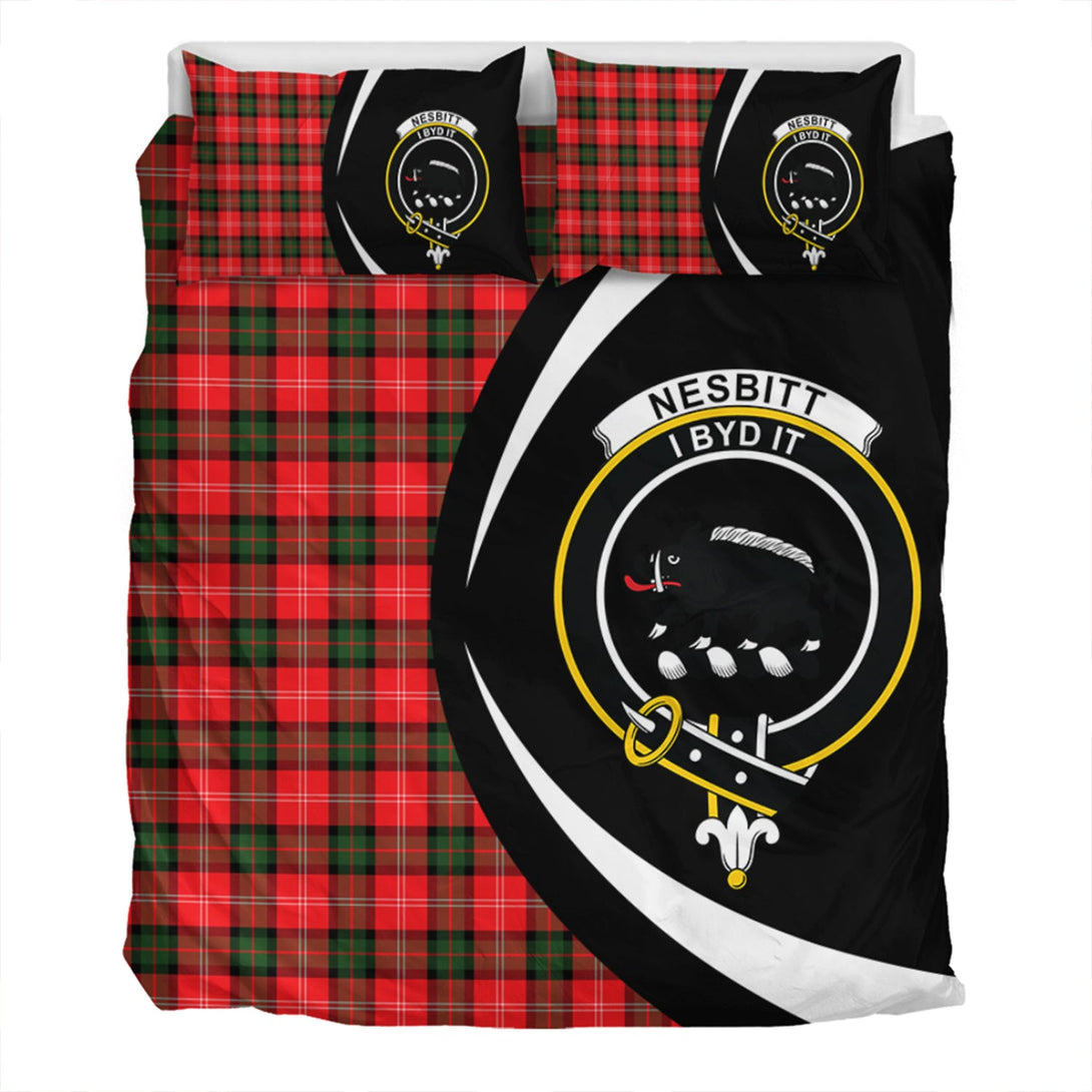 Nesbitt Modern Clan Badge Tartan Bedding Set Circle Style