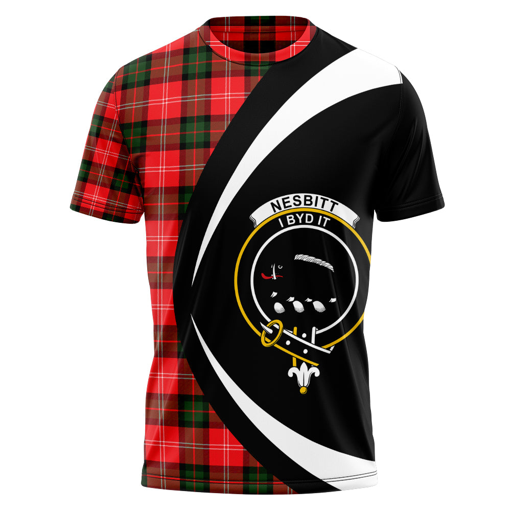 Nesbitt Modern Clan Badge Tartan T-Shirt Circle Style Personalized