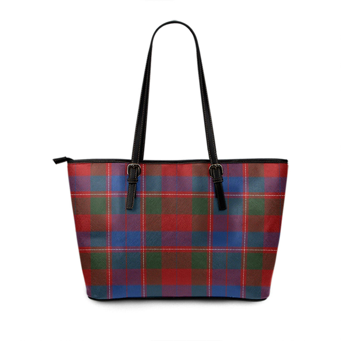 Nethybridge Modern Tartan Leather Tote Bag