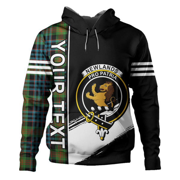 Newlands (Walker Newlands) Ancient Clan Badge Tartan Hoodie Quarter Style Personalized