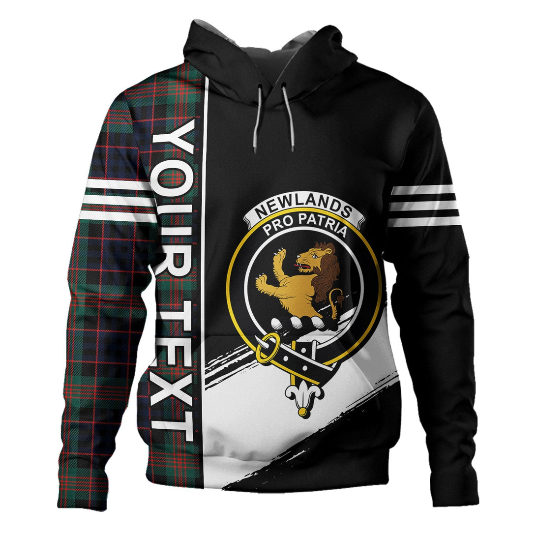 Newlands (Walker Newlands) Modern Clan Badge Tartan Hoodie Quarter Style Personalized