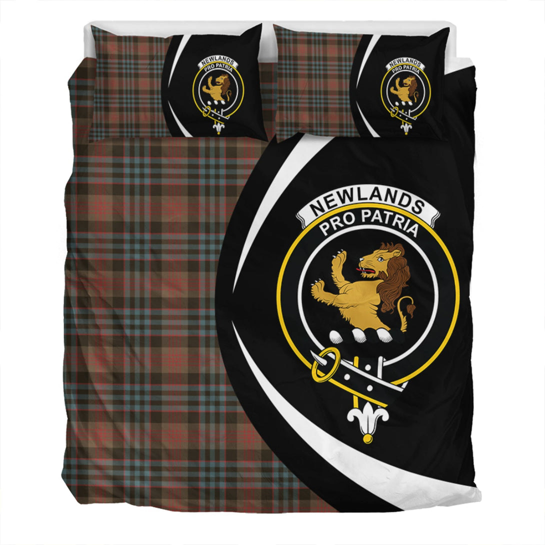 Newlands (Walker Newlands) Weathered Clan Badge Tartan Bedding Set Circle Style