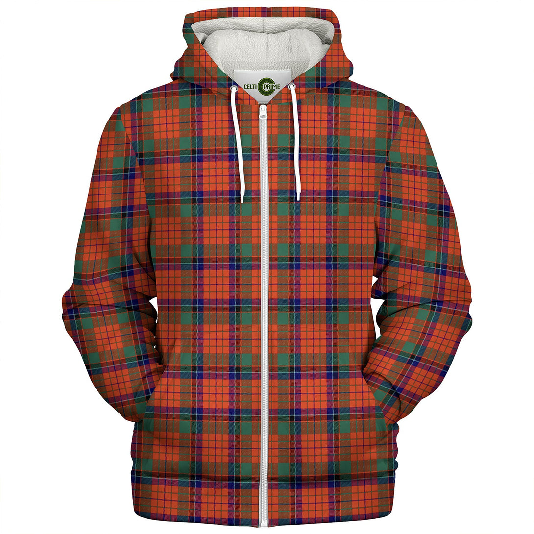 Nicolson Ancient Clan Badge Tartan Sherpa Hoodie