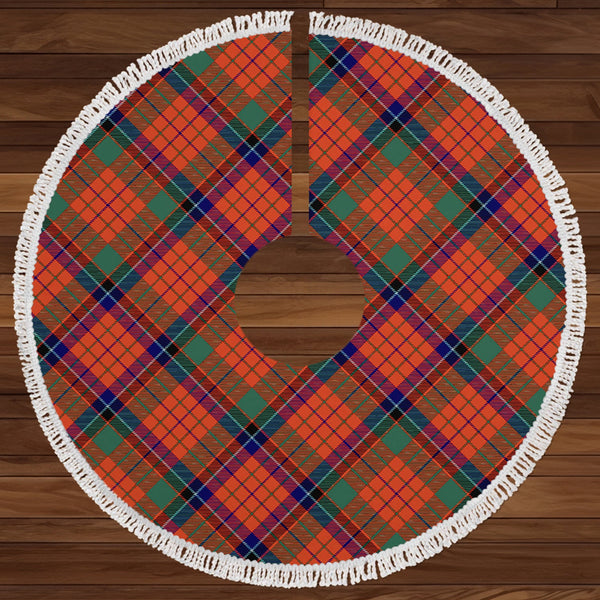 Nicolson Ancient Clan Badge Tartan Christmas Tree Skirt