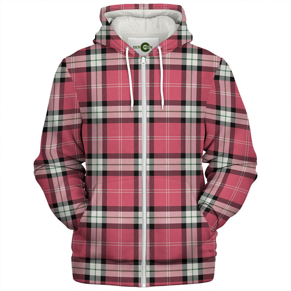 Nisbet Dress Rose (Nisbit Dress Rose) Ancient Tartan Sherpa Hoodie