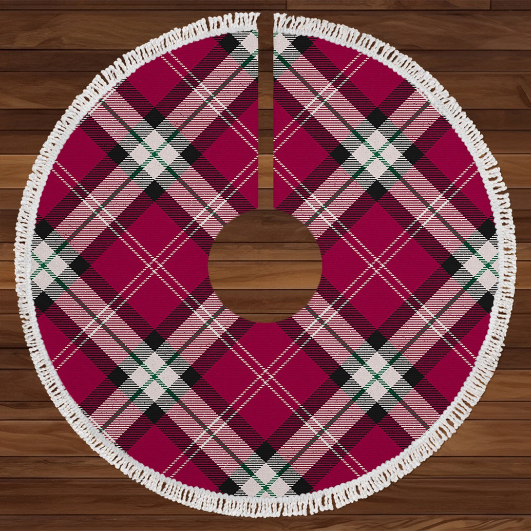 Nisbet Dress Rose (Nisbit Dress Rose) Modern Tartan Christmas Tree Skirt