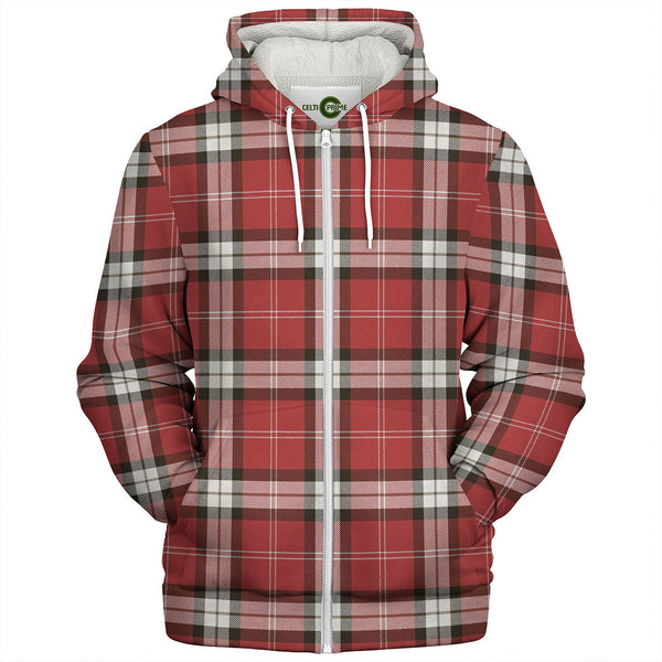 Nisbet Dress Rose (Nisbit Dress Rose) Weathered Tartan Sherpa Hoodie