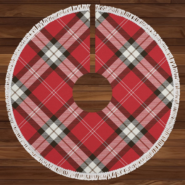 Nisbet Dress Rose (Nisbit Dress Rose) Weathered Tartan Christmas Tree Skirt