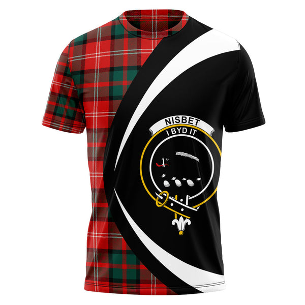 Nisbet (Nisbit) Modern Clan Badge Tartan T-Shirt Circle Style Personalized