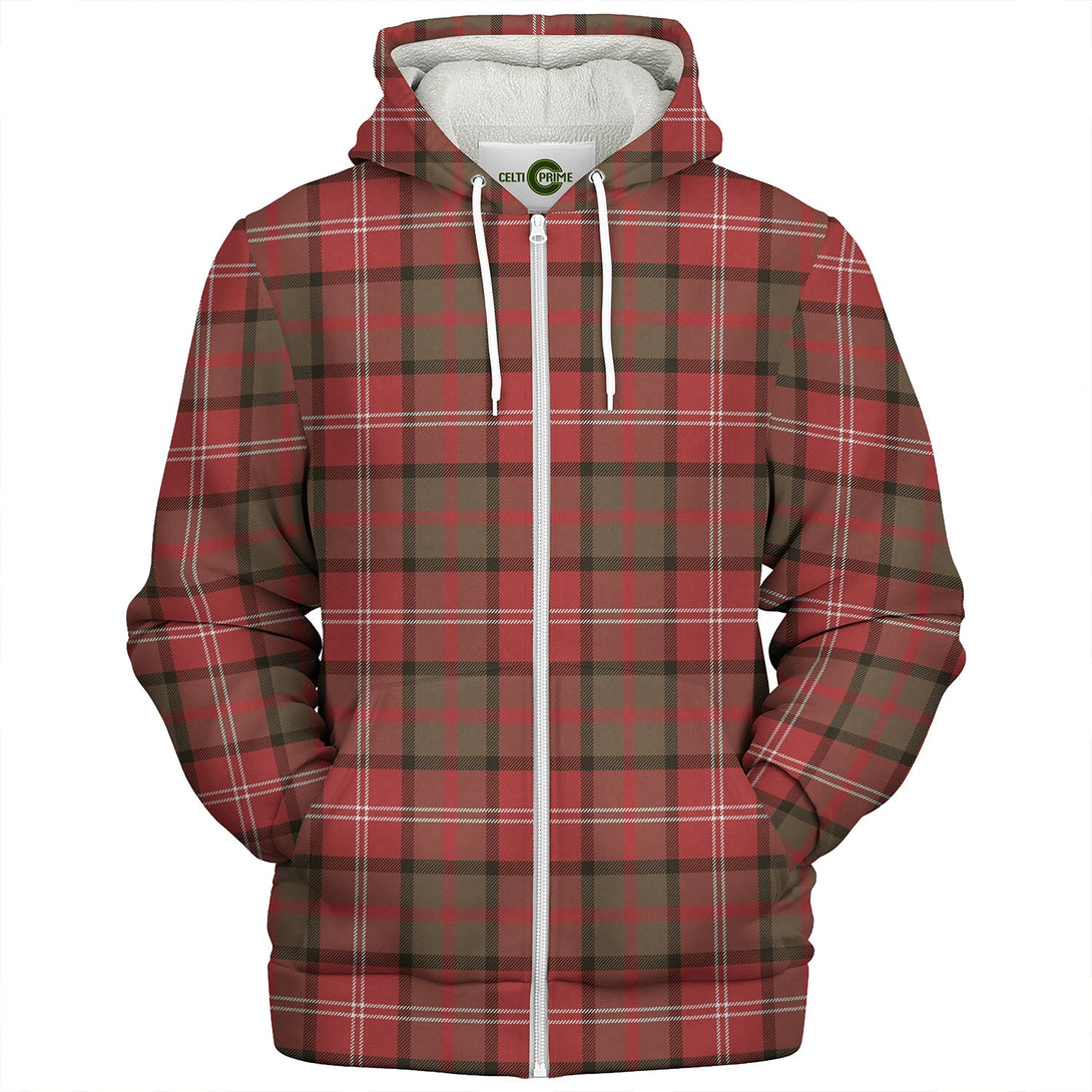 Nisbet (Nisbit) Weathered Clan Badge Tartan Sherpa Hoodie