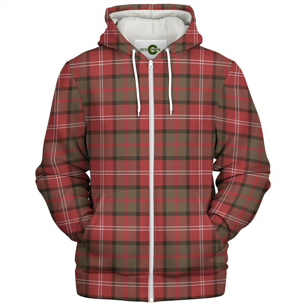 Nisbet (Nisbit) Weathered Clan Badge Tartan Sherpa Hoodie