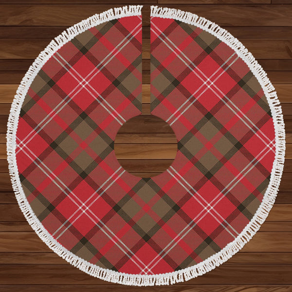 Nisbet (Nisbit) Weathered Clan Badge Tartan Christmas Tree Skirt