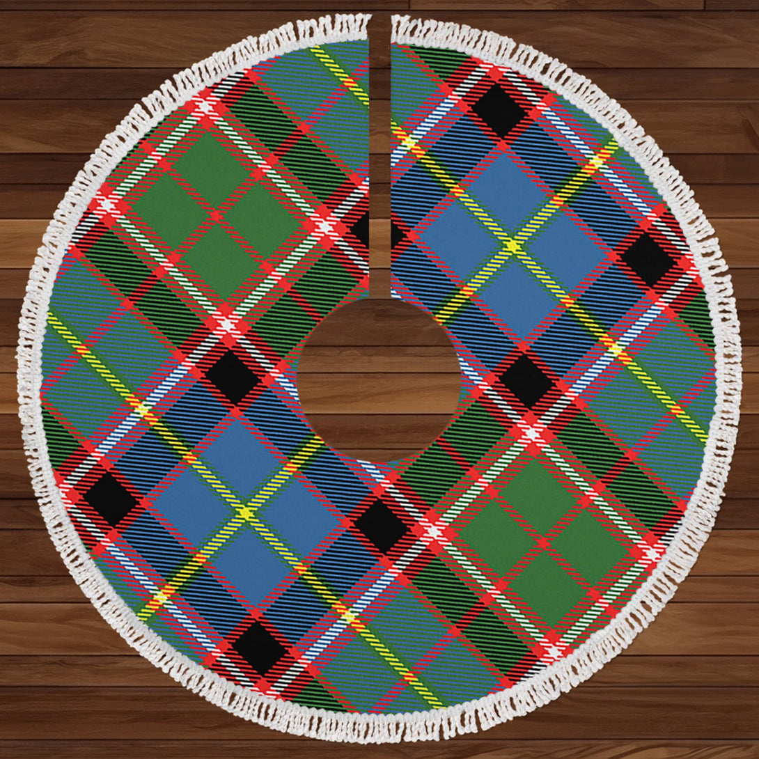 Norvel Clan Badge Tartan Christmas Tree Skirt