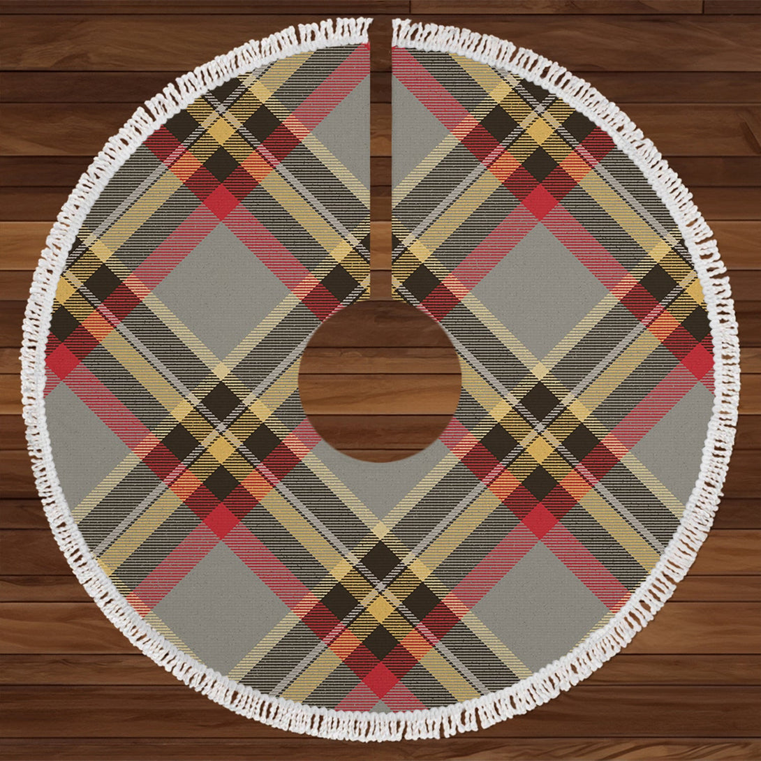 Norwegian Migration Period Weathered Tartan Christmas Tree Skirt