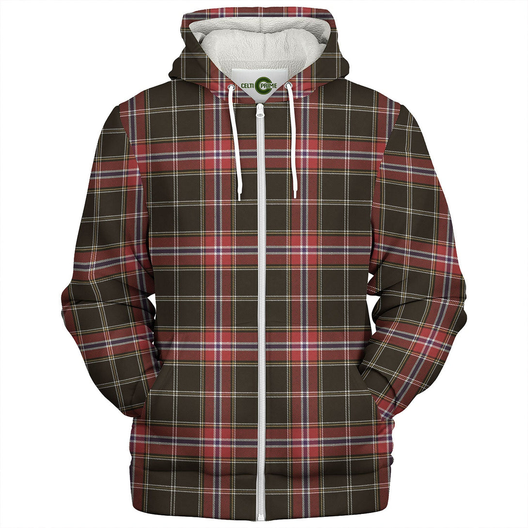 Norwegian Night Weathered Tartan Sherpa Hoodie