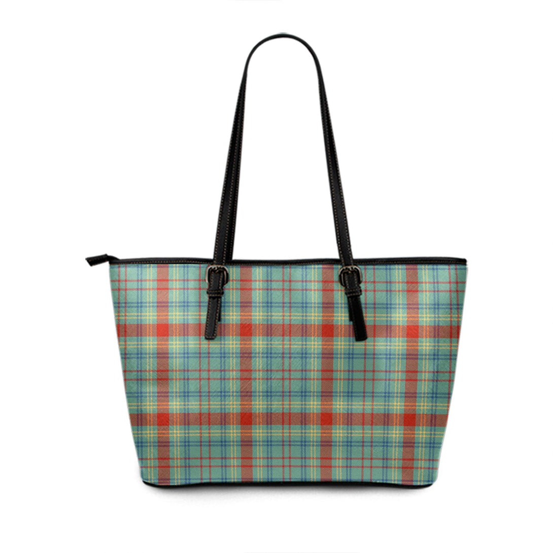 O-Brien (Bryne) Ancient Tartan Leather Tote Bag