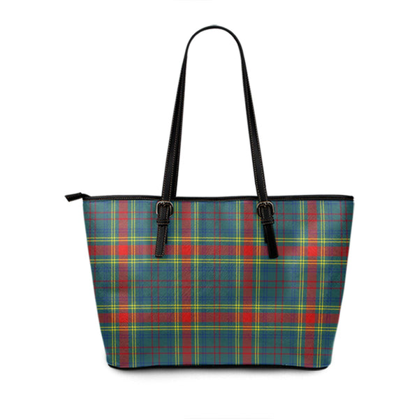 O-Brien (Bryne) Modern Tartan Leather Tote Bag