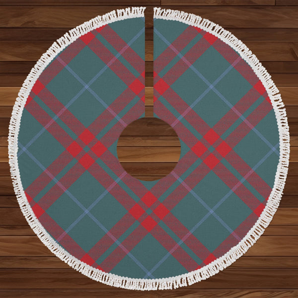 O-Neill Red (Neill Red) Weathered Tartan Christmas Tree Skirt