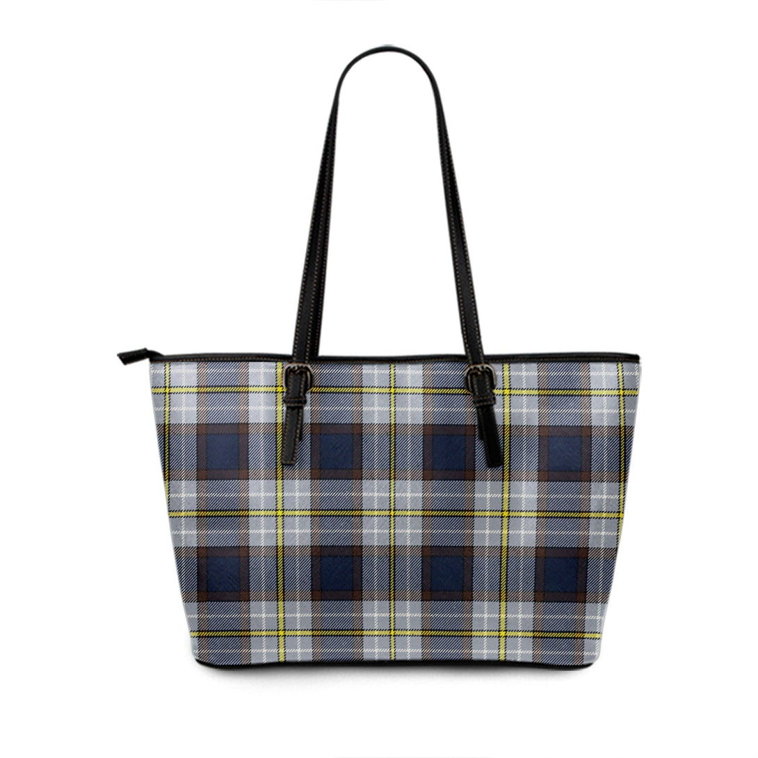 O-Rourke Modern Tartan Leather Tote Bag