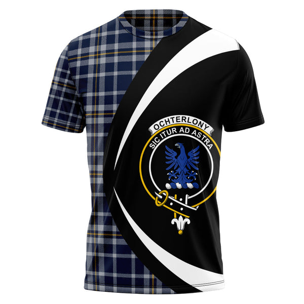 Ochterlony (Auchterlony) Modern Clan Badge Tartan T-Shirt Circle Style Personalized