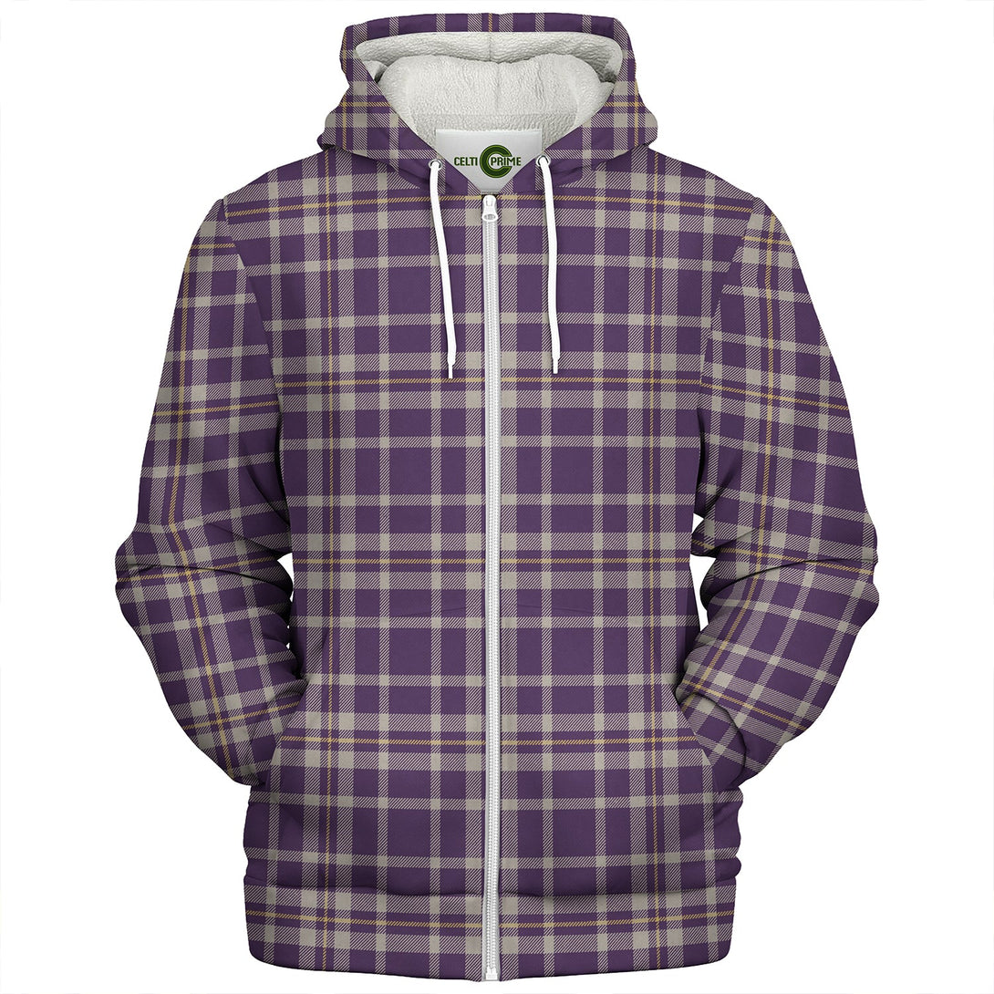 Ochterlony (Auchterlony) Weathered Clan Badge Tartan Sherpa Hoodie