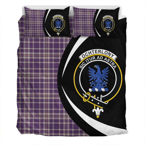 Ochterlony (Auchterlony) Weathered Clan Badge Tartan Bedding Set Circle Style